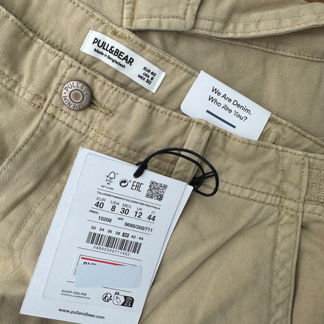Beige cargo shorts från Pull&Bear  - 2