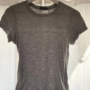 Grå Calvin Klein T-Shirt - Använd ett fåtal gånger. Kan lämnas/hämtas i Karlskrona beroende på plats!