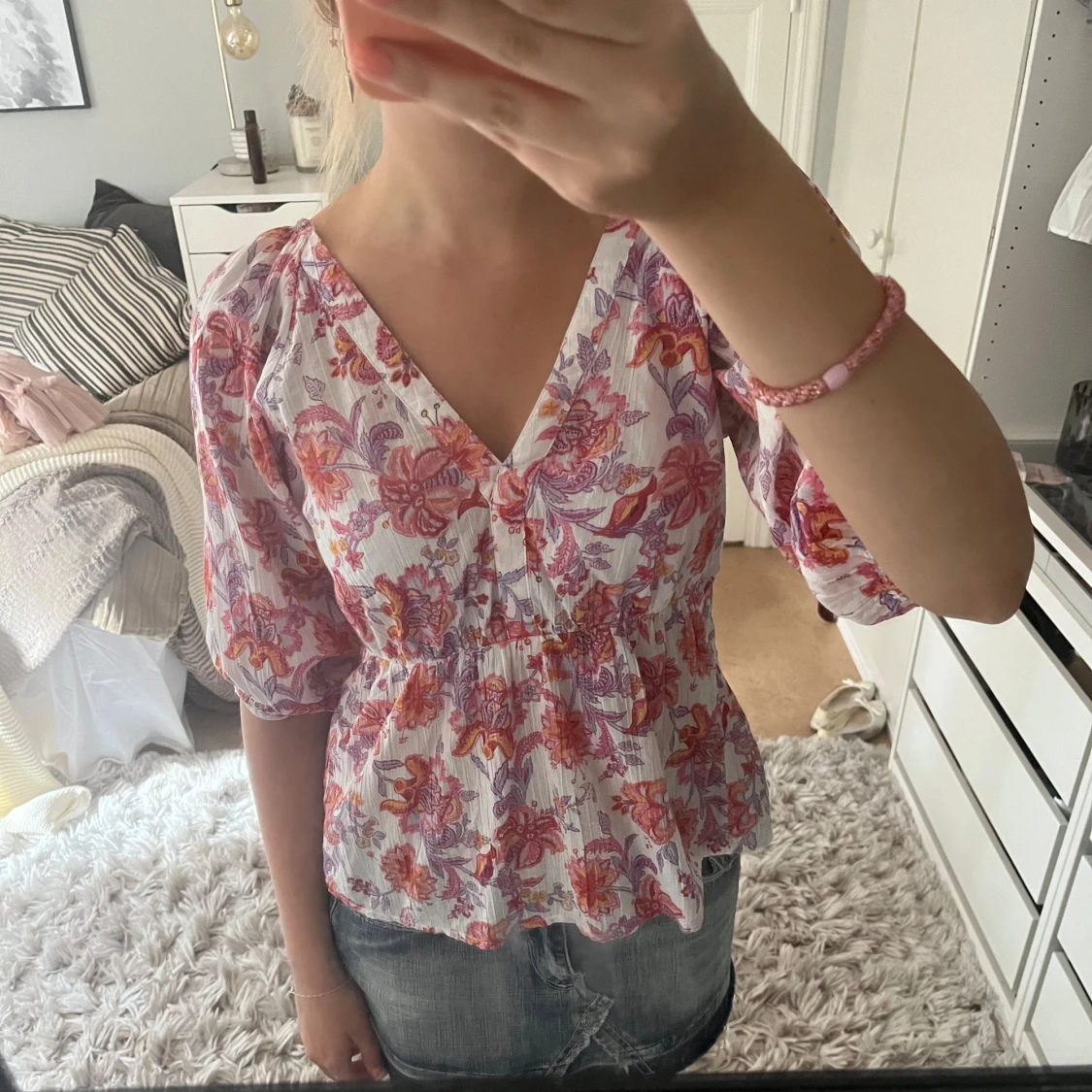 Mönstrad blus  - 92
