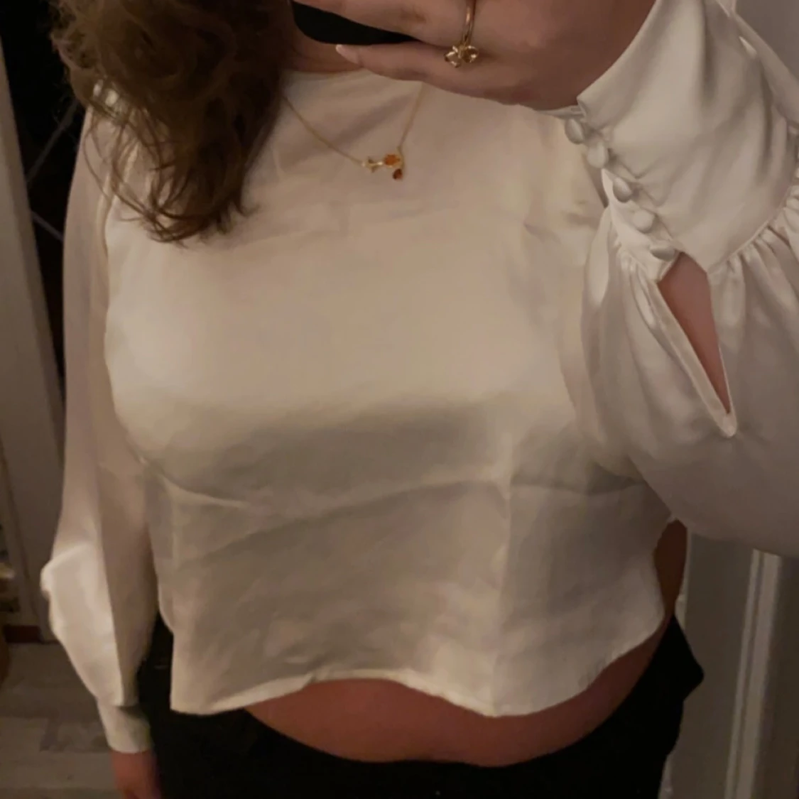 Kort satin blus! - 91