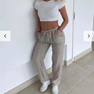 Linnebyxor  - Beiga linnebyxor från design by si!