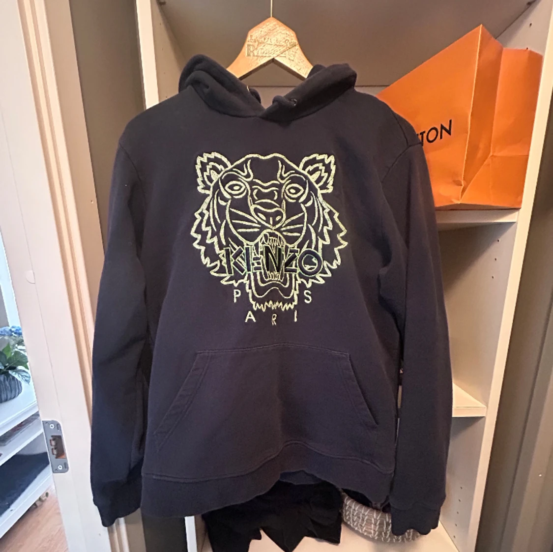 Marinblå Kenzo-hoodie - 90