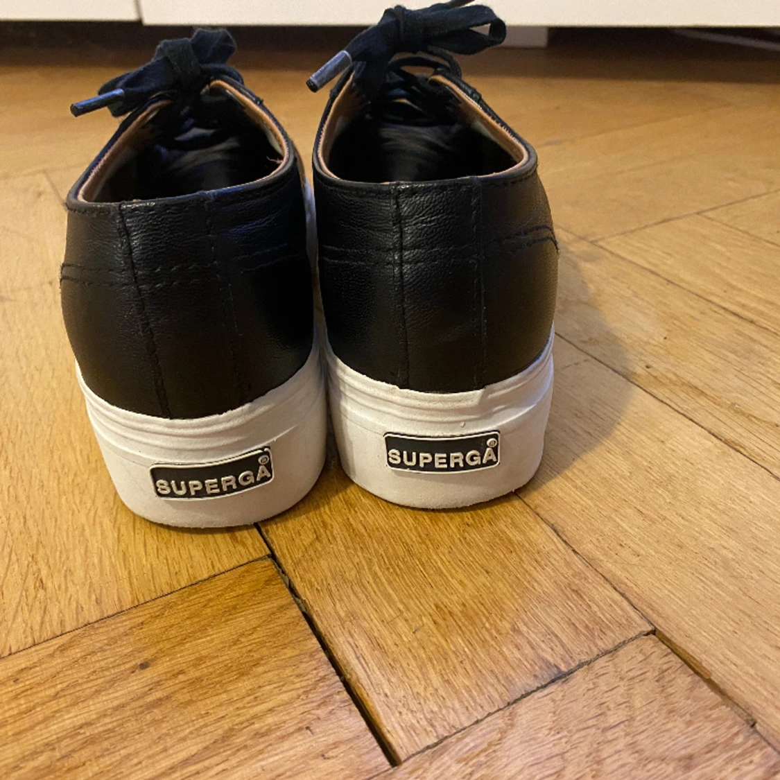 Superga platform sneakers - skinn - 90