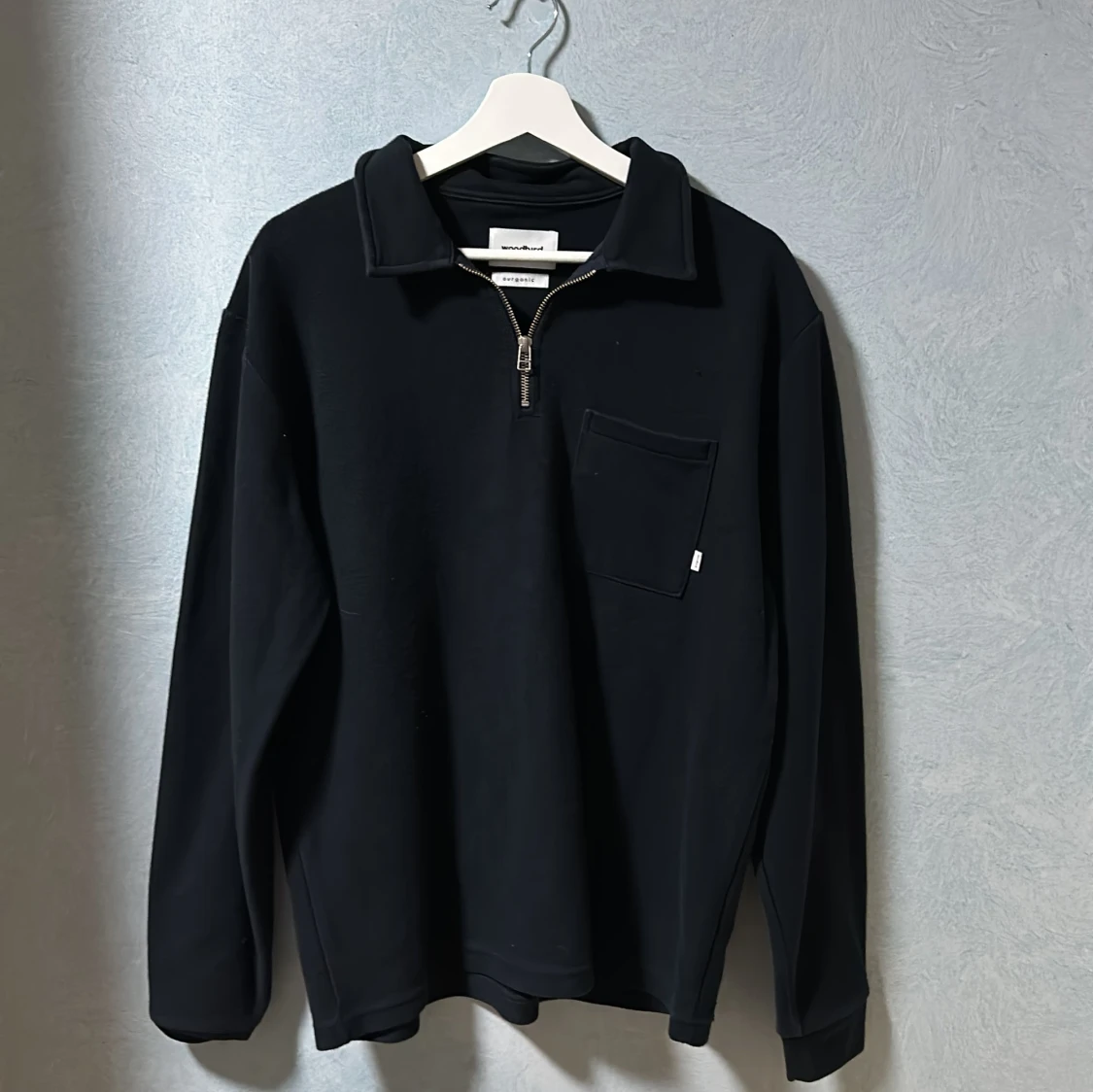 Marinblå Woodbird Half Zip - 90