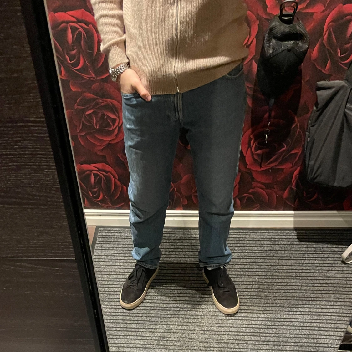 Blåa jeans i en schyst färg - 90