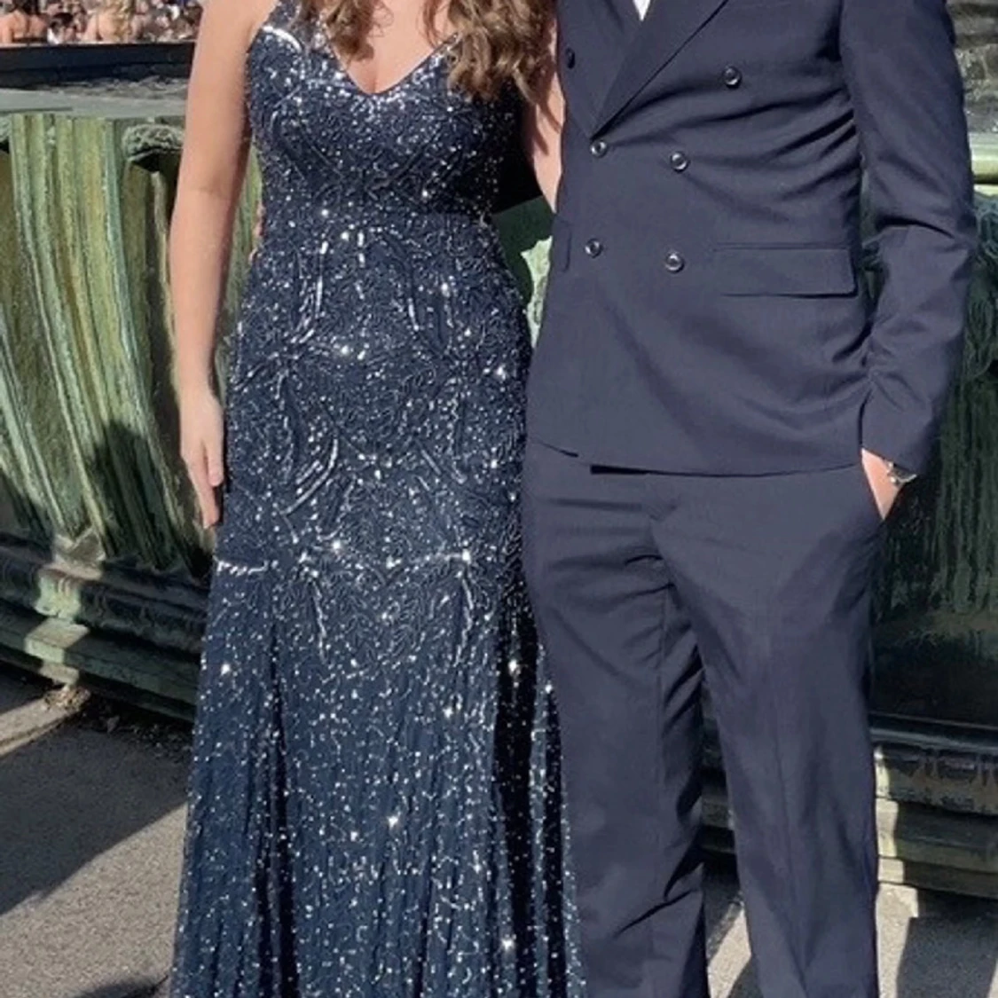 Marin blå klänning - 91