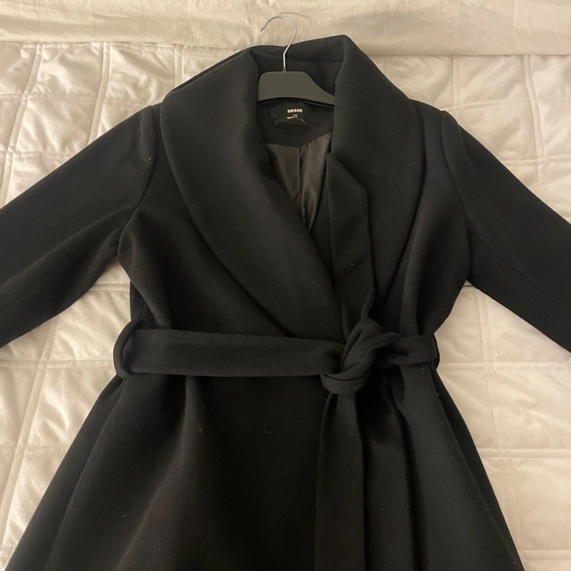 (Lång) kappa i ullblandning 