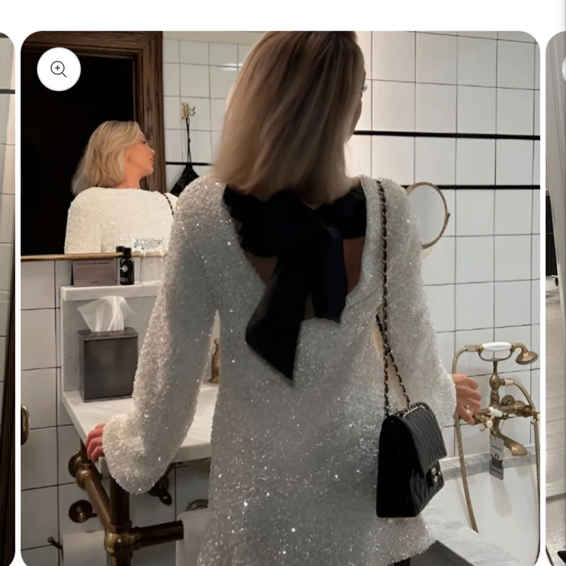 Vit glittrig klänning med öppen rygg ( bild tagen från hemsidan)  - 1