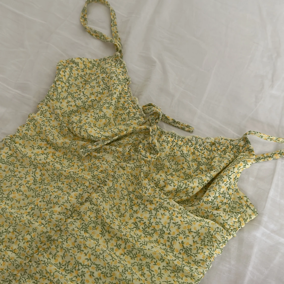 Gul grön klänning 🌻🍀 - 90