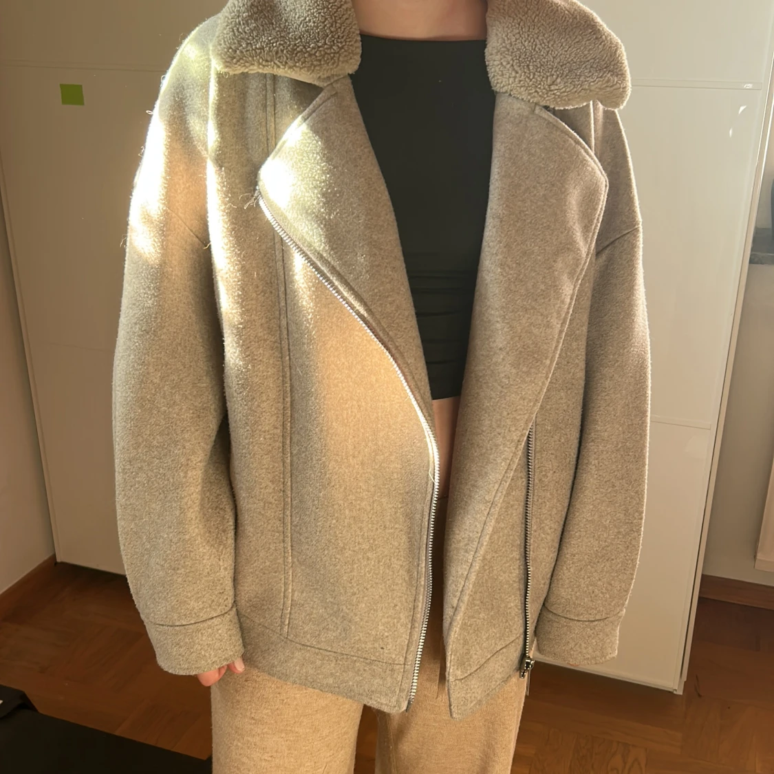 Ljusbrun Teddyjacka - 91