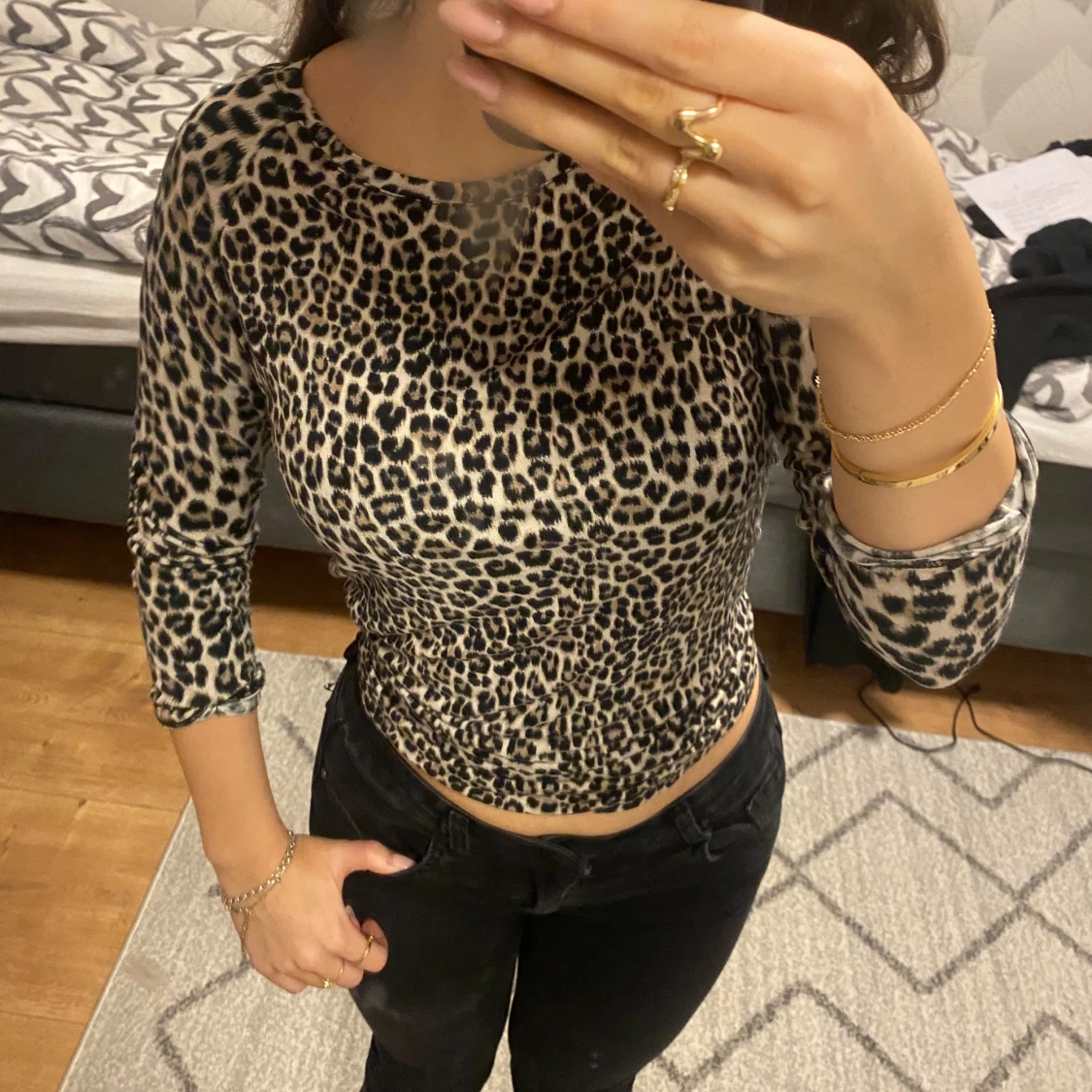 Leopardmönstrad topp
