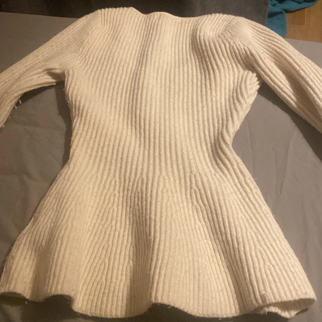 Vit ribbad tröja från H&M - 92