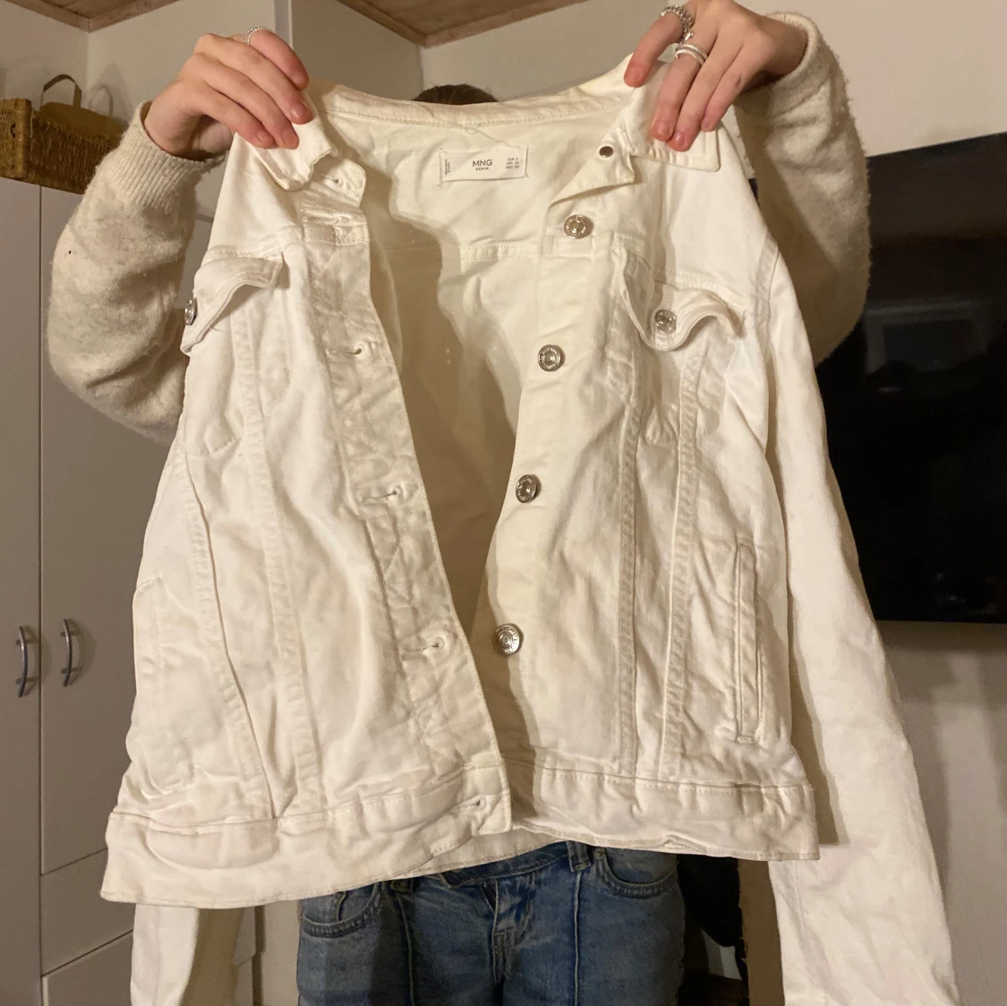 Vit jeansjacka från H&M