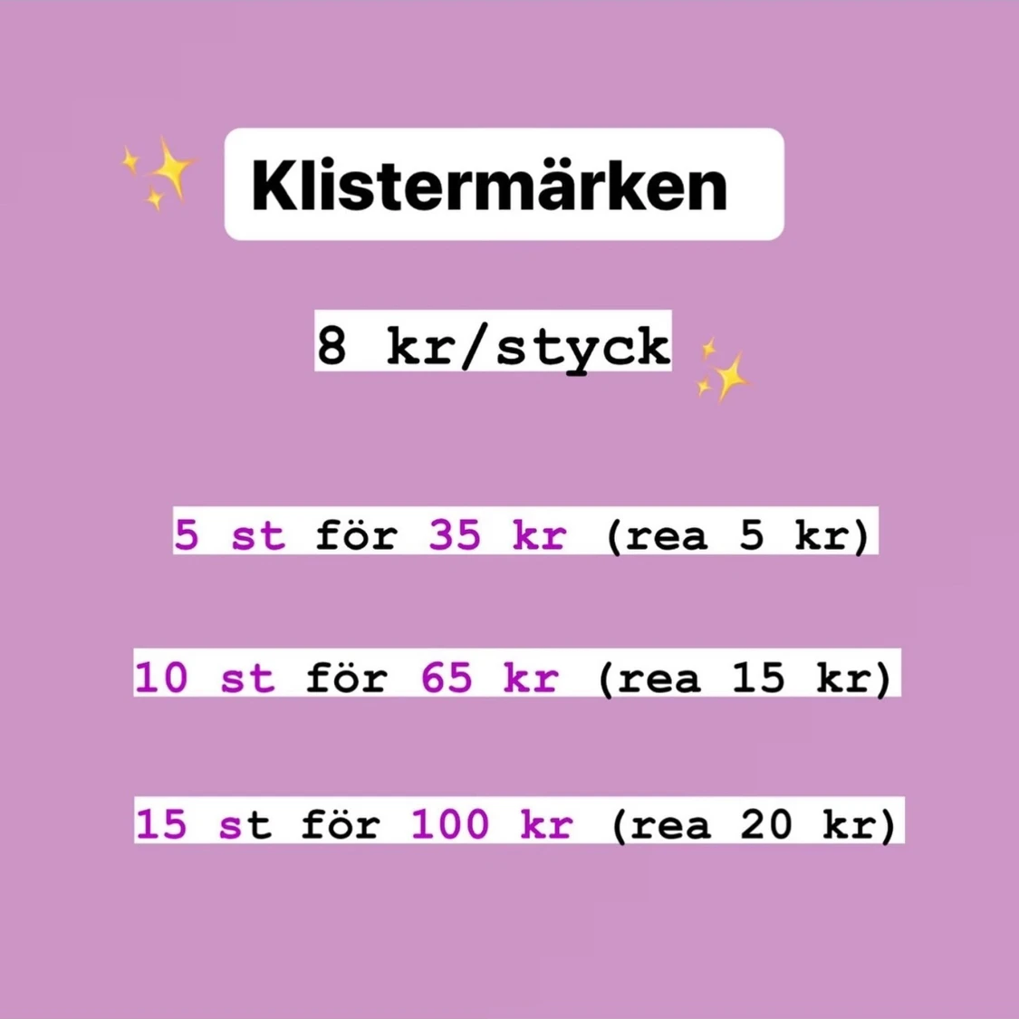 Klistermärken 🩷 - 90