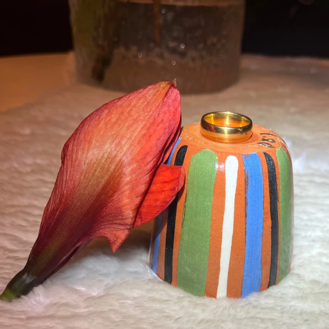 Ring Guldplaterad Rostfritt stål - 90