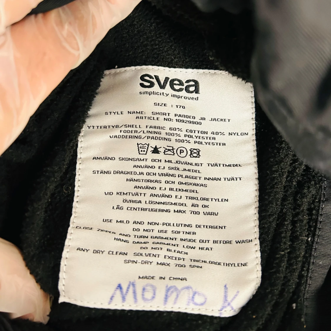 Svart dunjacka från Svea - 93