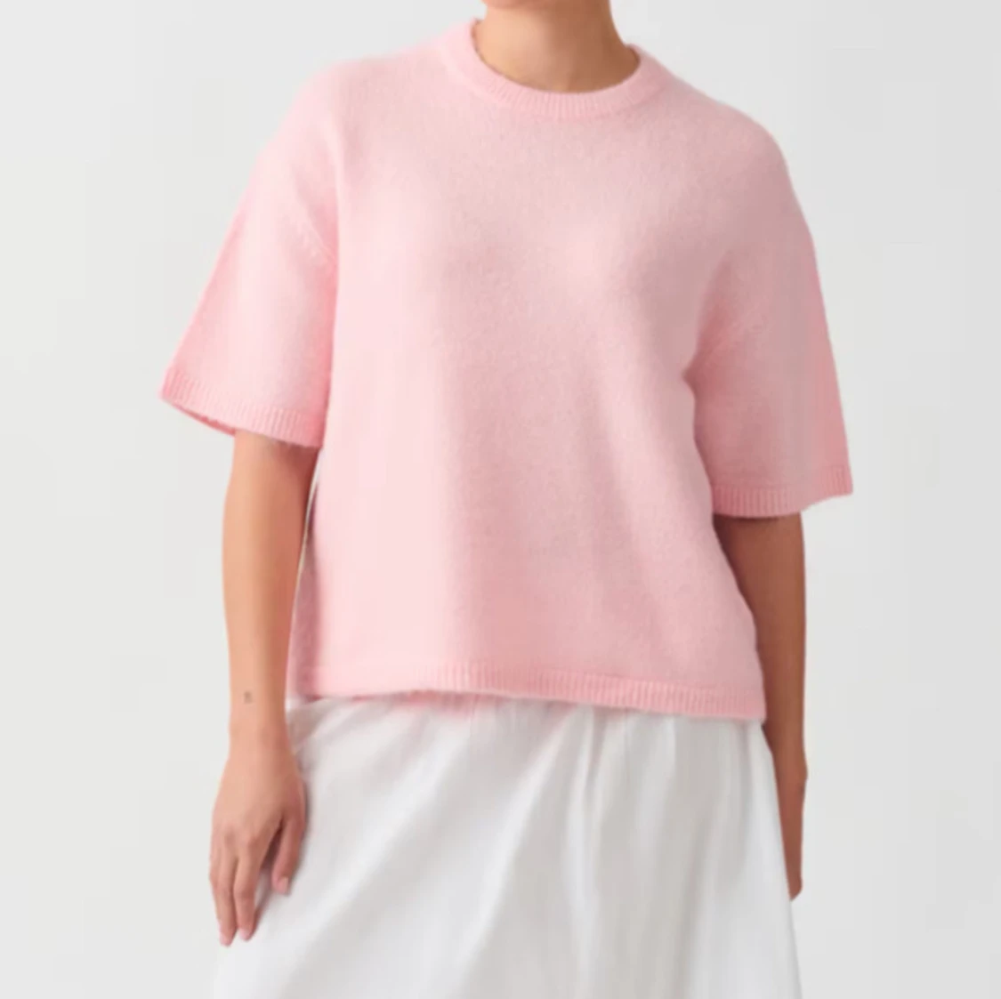 Rosa stickad tröja från gina - 90