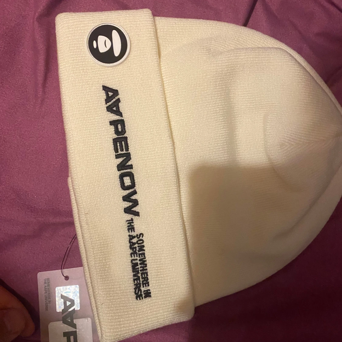 Vit mössa från Bape äta mössa köpt i butiken - 3
