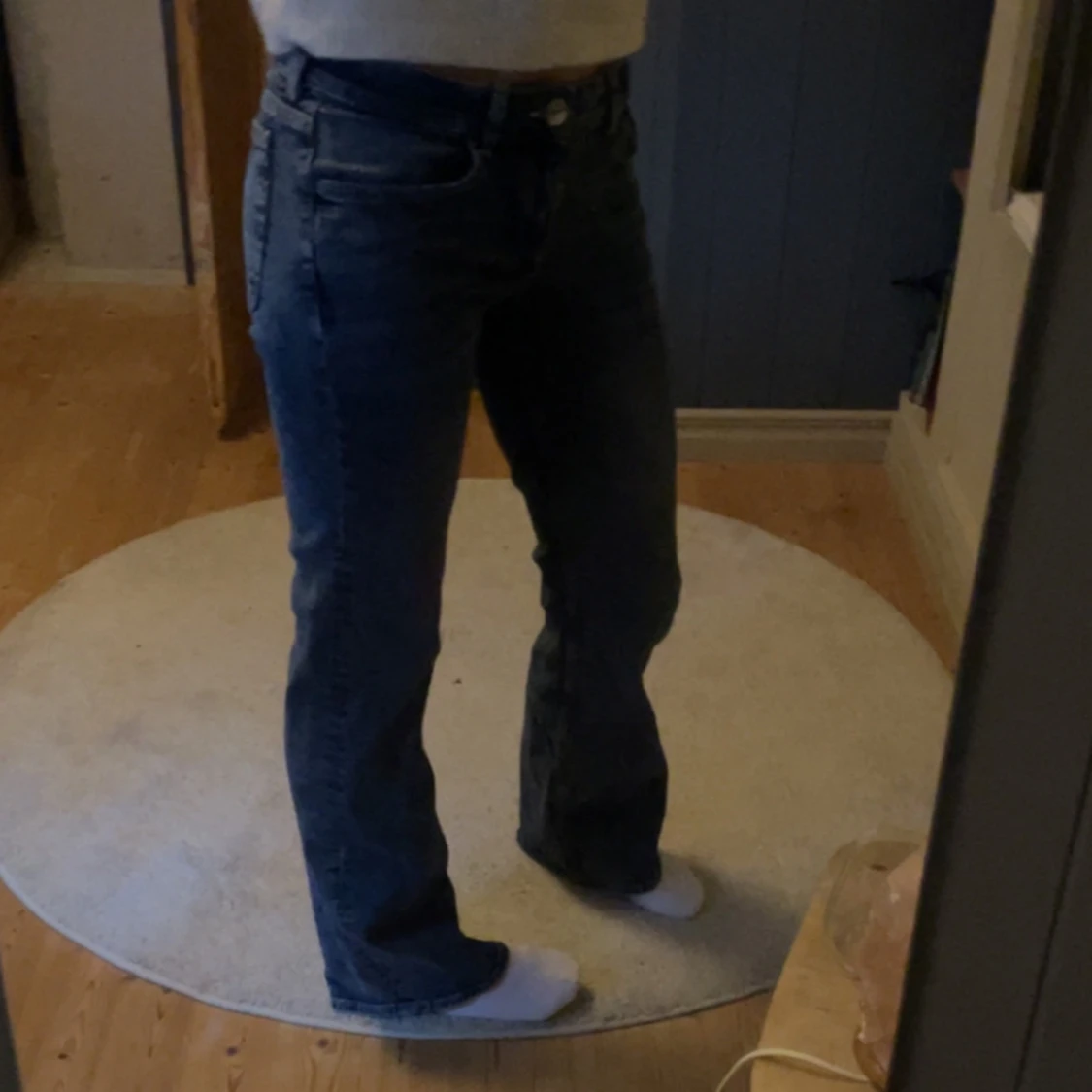 Blå bootcut jeans - 91