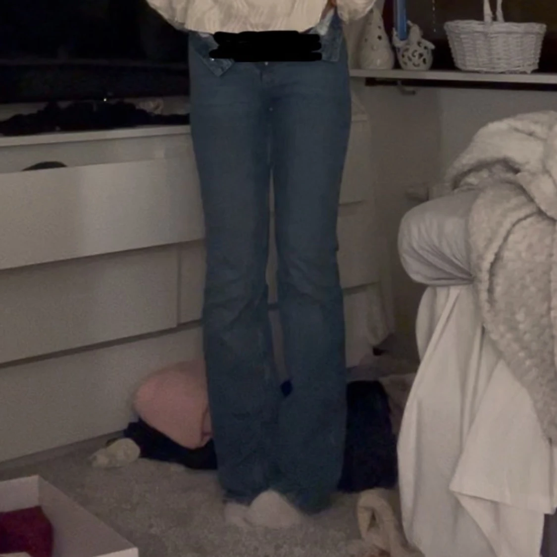 Blå bootcut jeans - 91