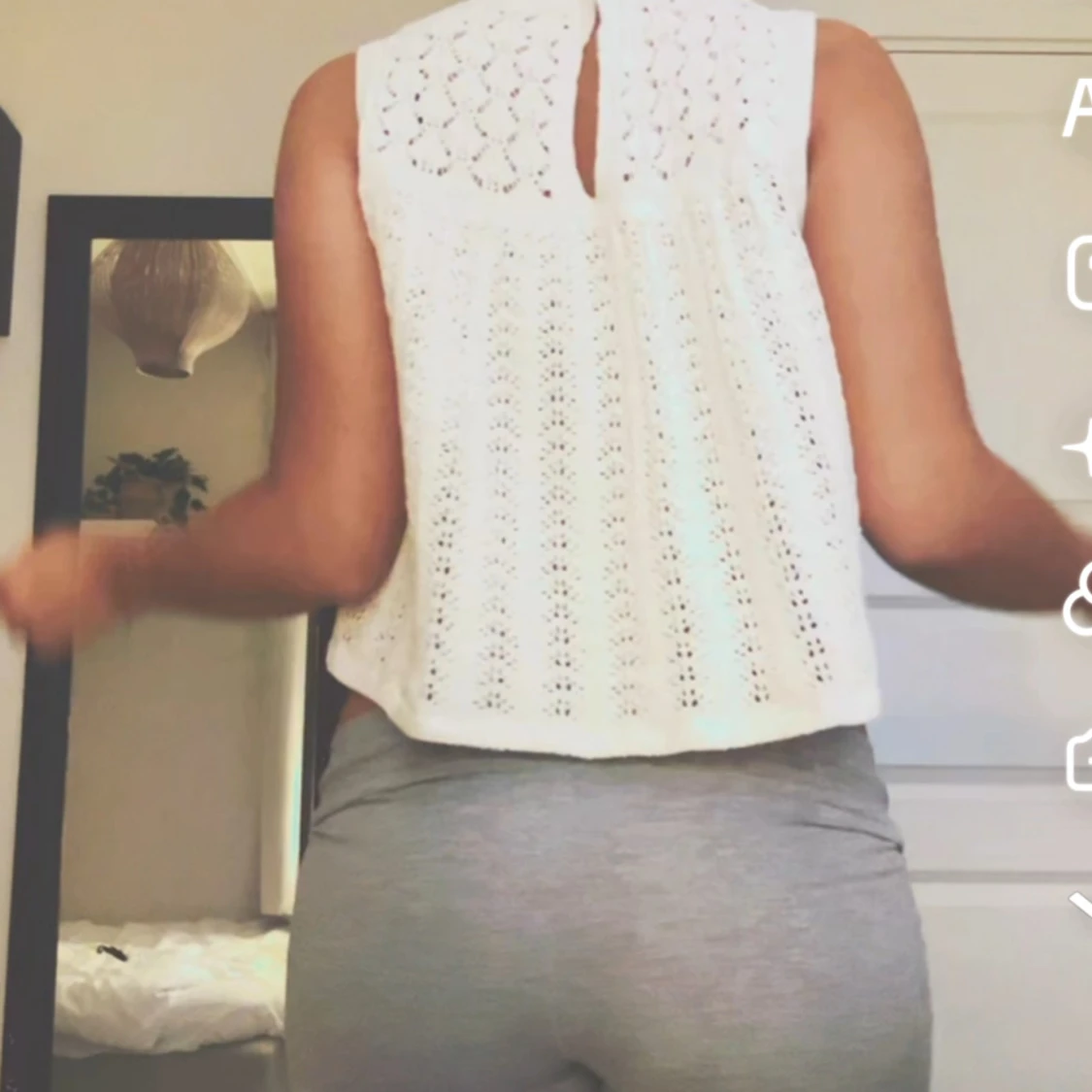 Vit virkad topp från Zara - 90