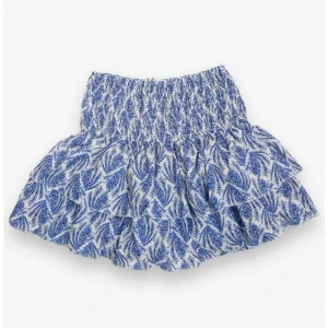 Blå och vit mönstrad kjol - Snygg kortkjol i blått och vitt med ett fint mönster. Kjolen har volanger och en elastisk midja för en bekväm passform. Perfekt för en somrig look! Snygg kjol från Meet me there. Storlek xs/xss