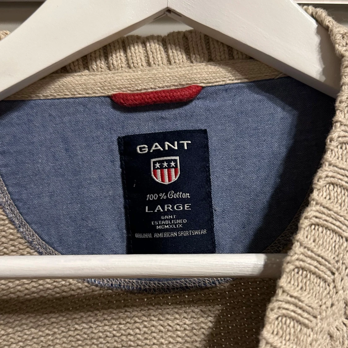 Beige stickad tröja från GANT - 92