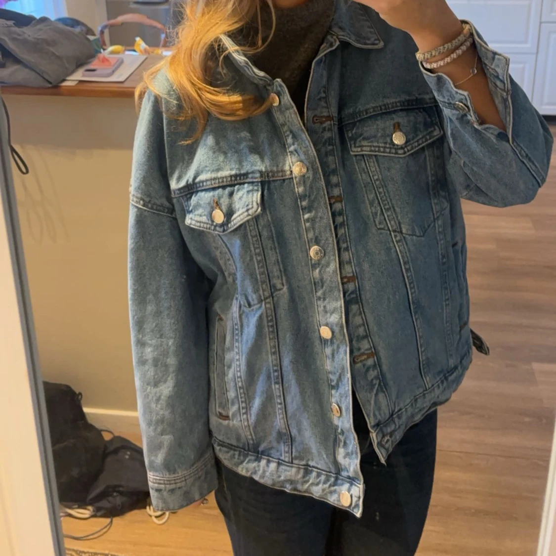 Blå jeansjacka - 90