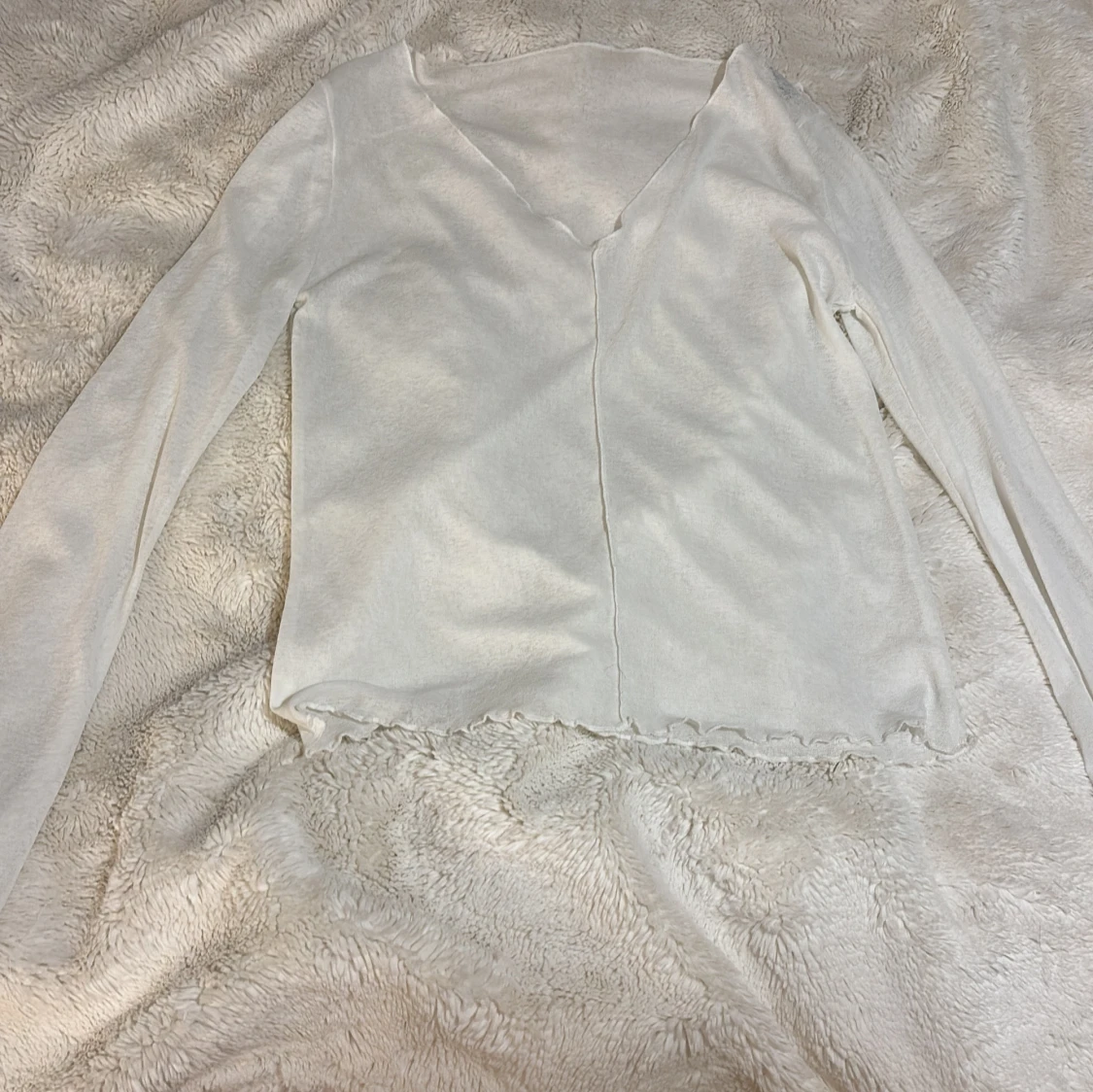 Vit långärmad topp