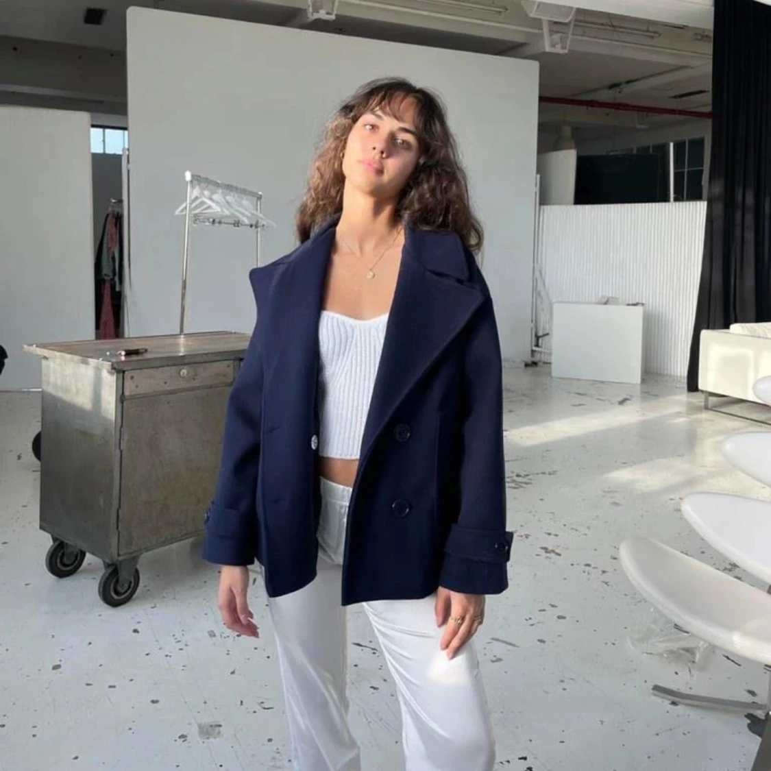 Mörkblå kappa - 90