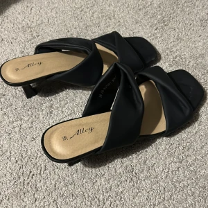 Svarta klackar - Svarta klackar. Använda 1 gång så i fint skick. Låg klack så sköna att gå i. 