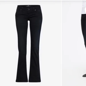 Ltb Valerie jeans  - Jötte fina lågmidjadd jeans från Ltb i en mörk blå färg i modellerna valerie. Lite slitna längst ner men annars bra skick. Perfekta till hösten!