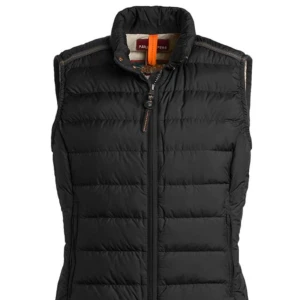 Svart dunväst från Parajumpers, Strl.36 - Säljer en svart dunväst från Parajumpers. Strl.36. Modell: Dodie down vest.  Västen är superlätt och har en dragkedja framtill samt två fickor med dragkedja. Nypris 3890kr