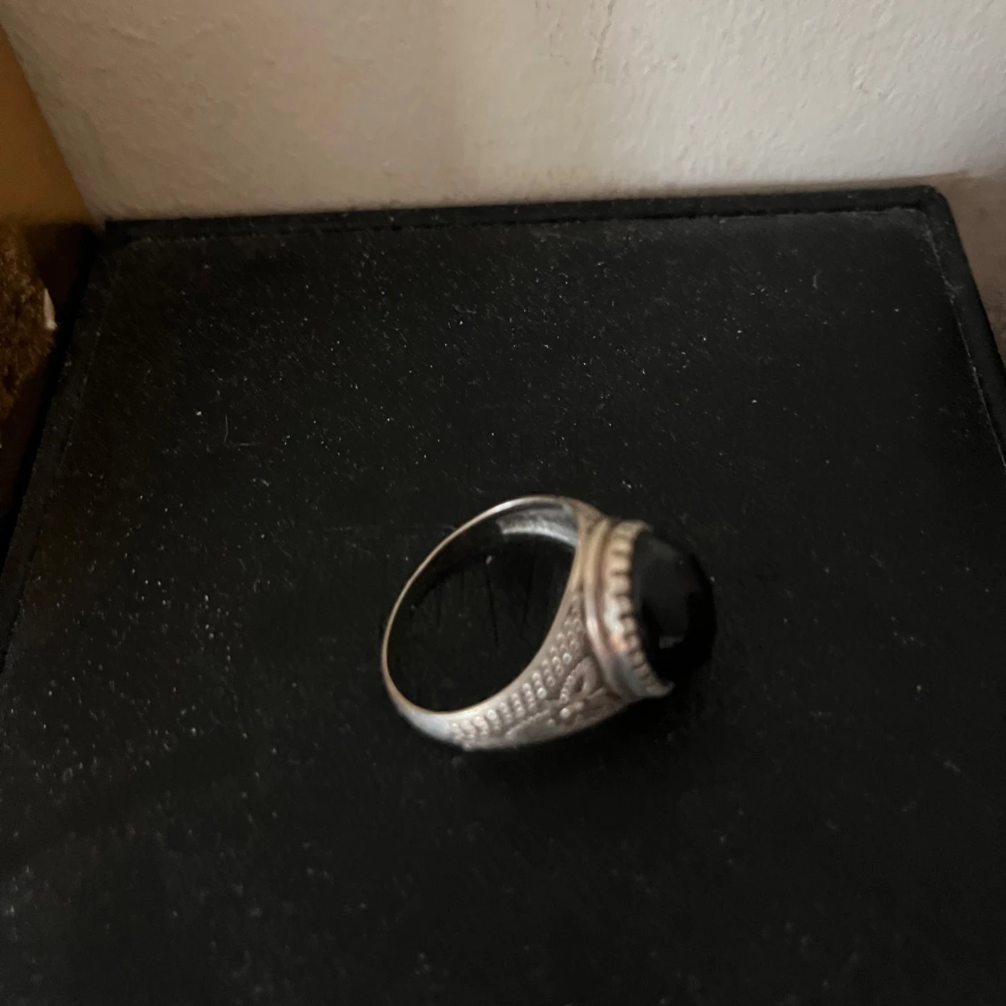 Vintage Natural onyx Stone  Mens Ring 925 Sterling Silver - 91