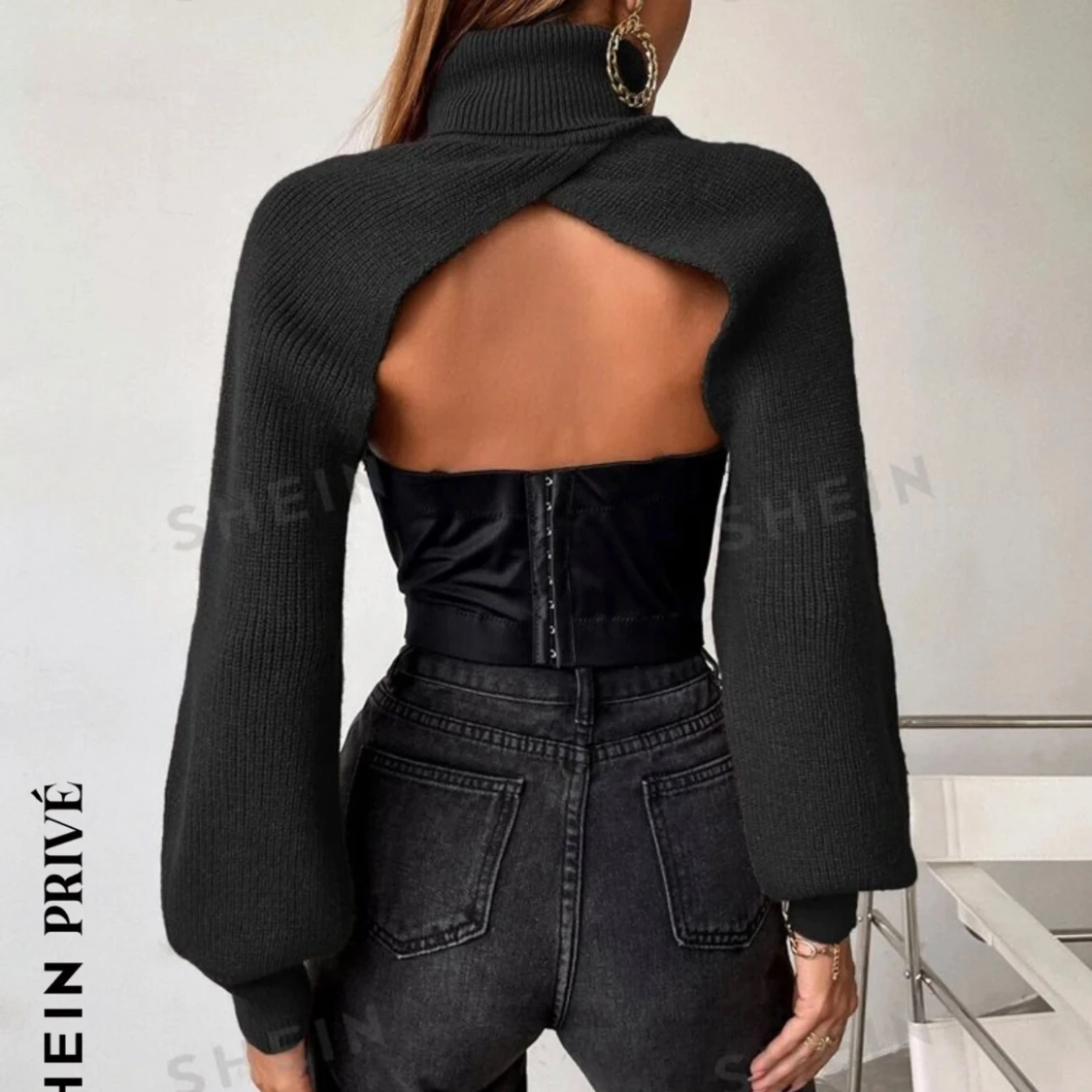 Kort stickad tröja - 58