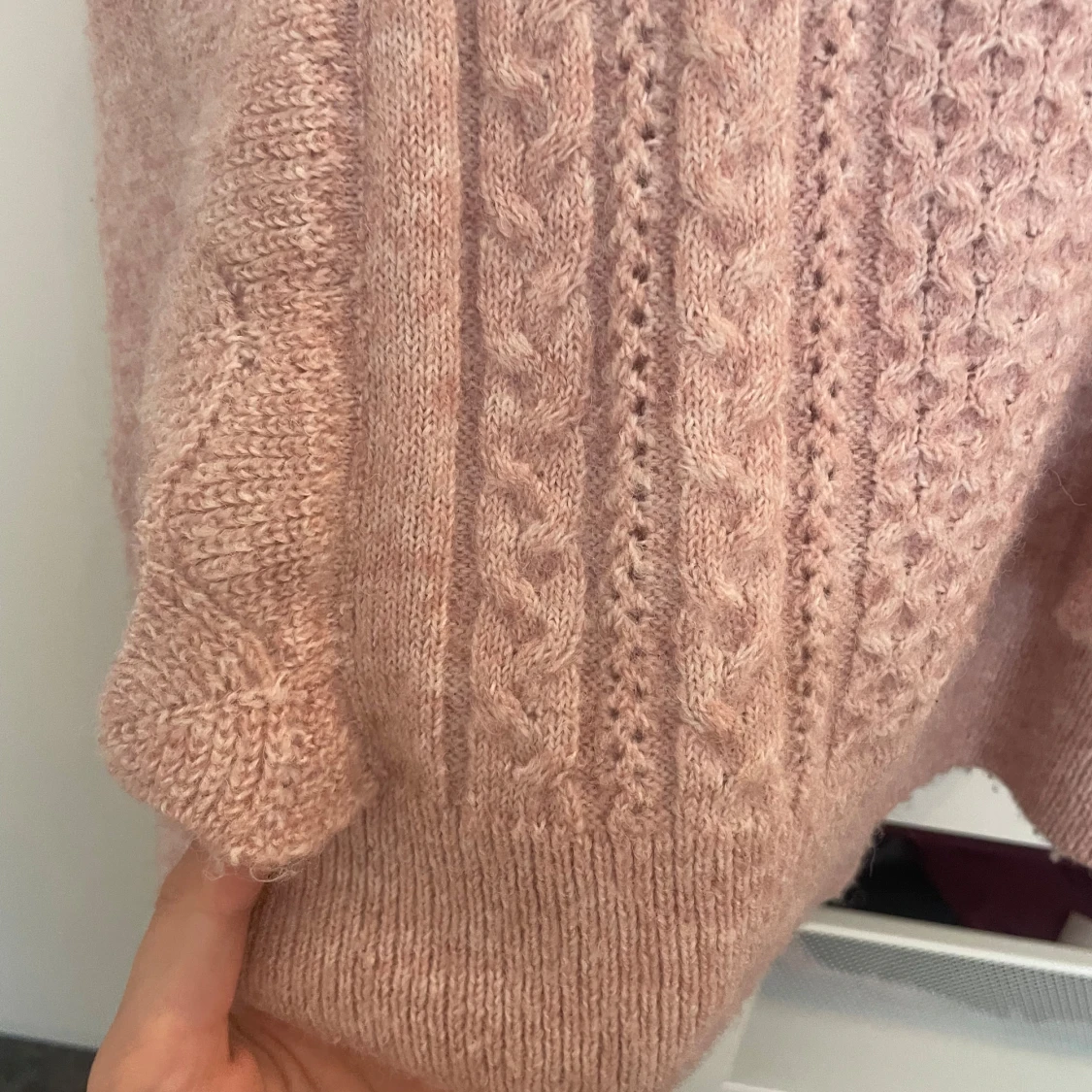 Rosa stickad topp - 90