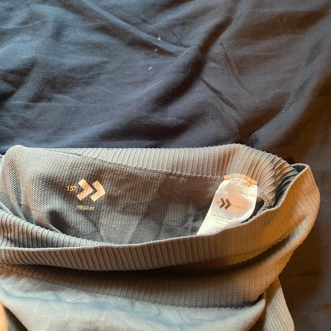 Ljus blå ribbade träningstights - 2