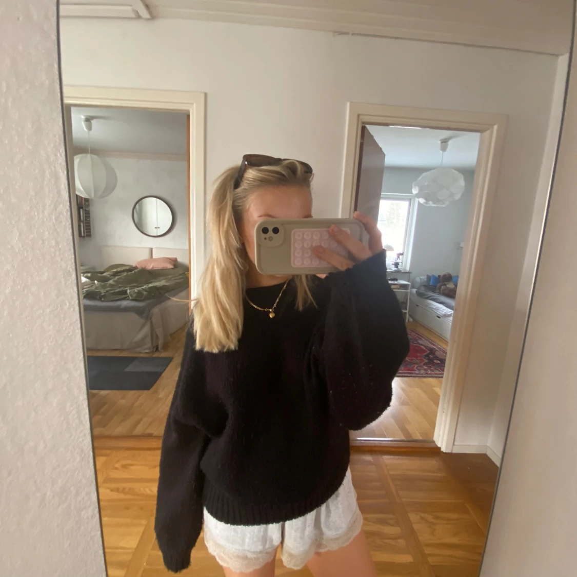 Svart stickad tröja Zara - 2