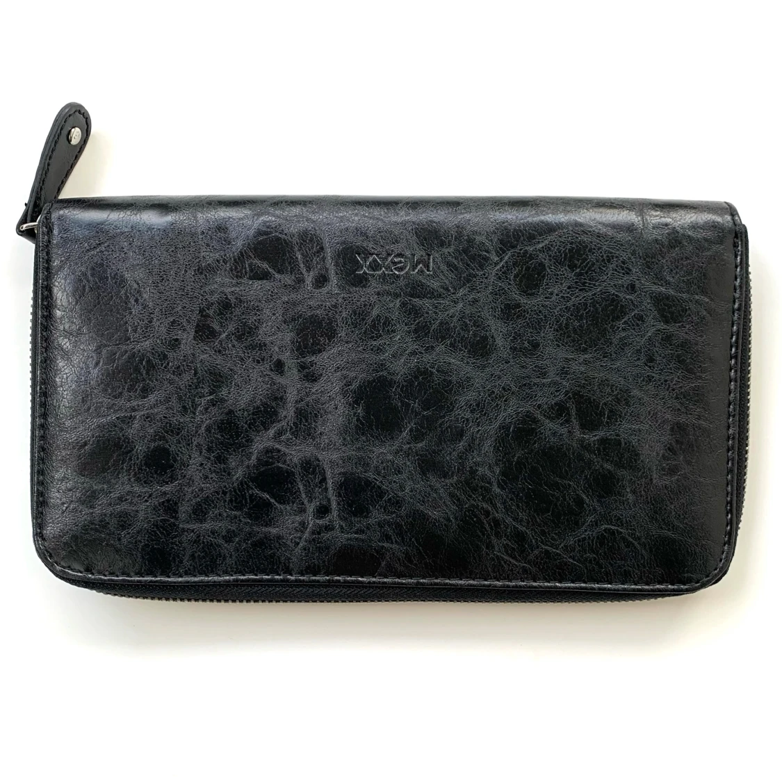 Mexx Kuvertväska Väska Svart Konstläder med Silver Nitar Rock Punk Goth - 1