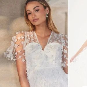 Vit klänning med blommig spets - Superfin klänning som passar perfekt till studenten!🩷Den är inte använd och prislappen sitter kvar 