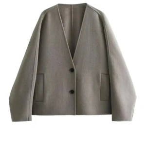 Zara kappa - Grå/brun kappa i ullmix från Zara, i nyskick. 