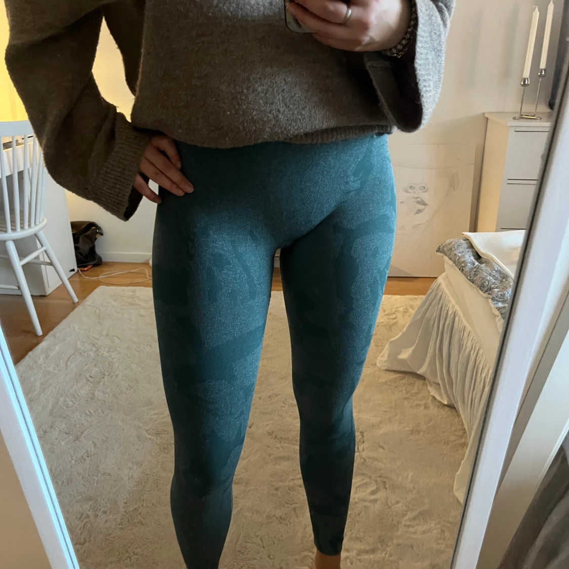 Gröna leggings med mönster - 92