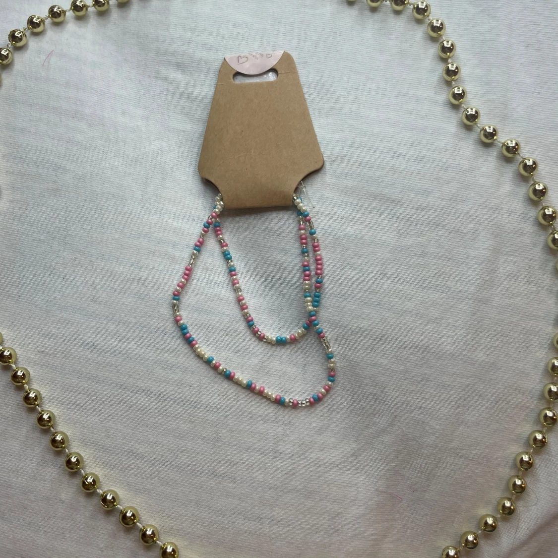 Färgglatt pärlhalsband - 90