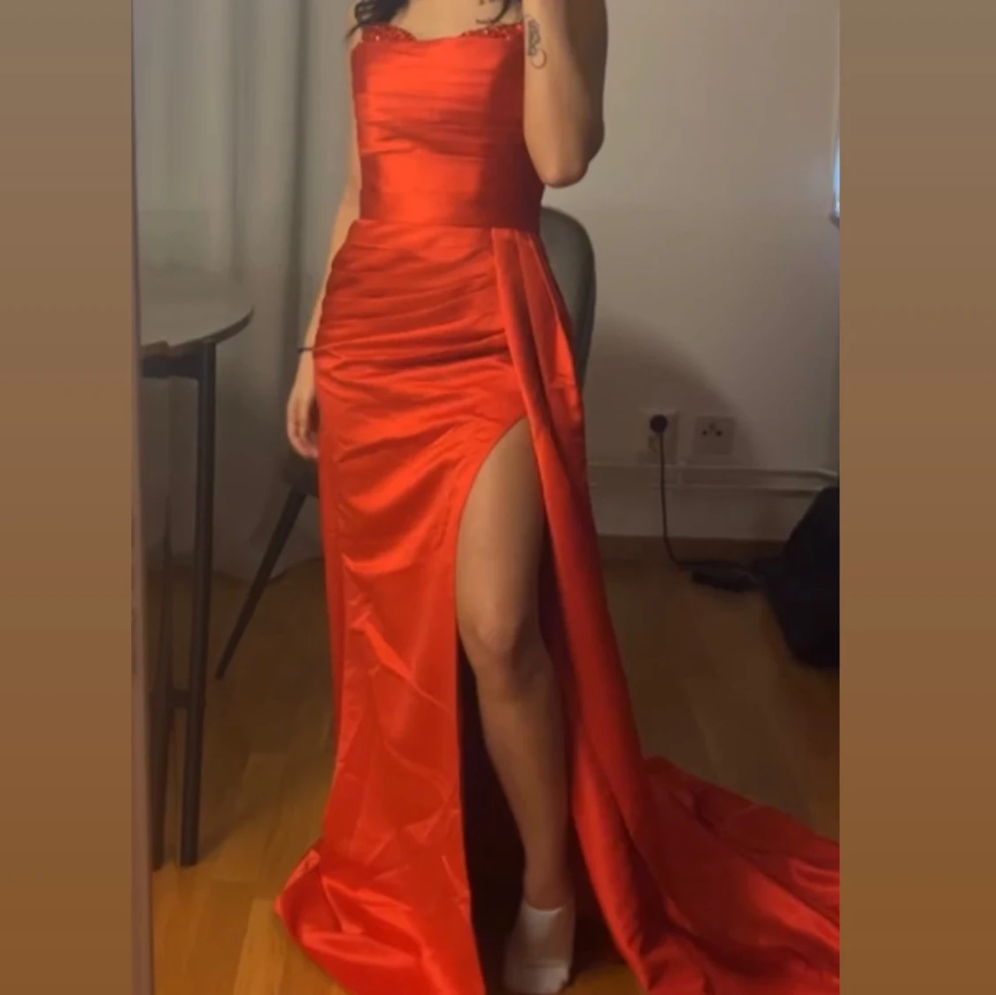 Röd långklänning/balklänning 