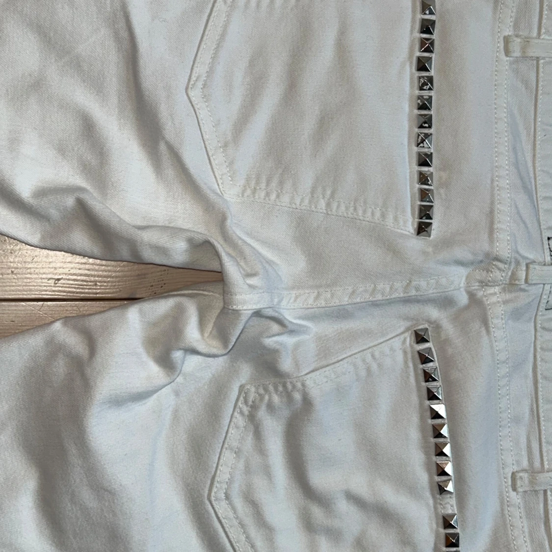 Vita lågmidjade bootcut jeans - 2