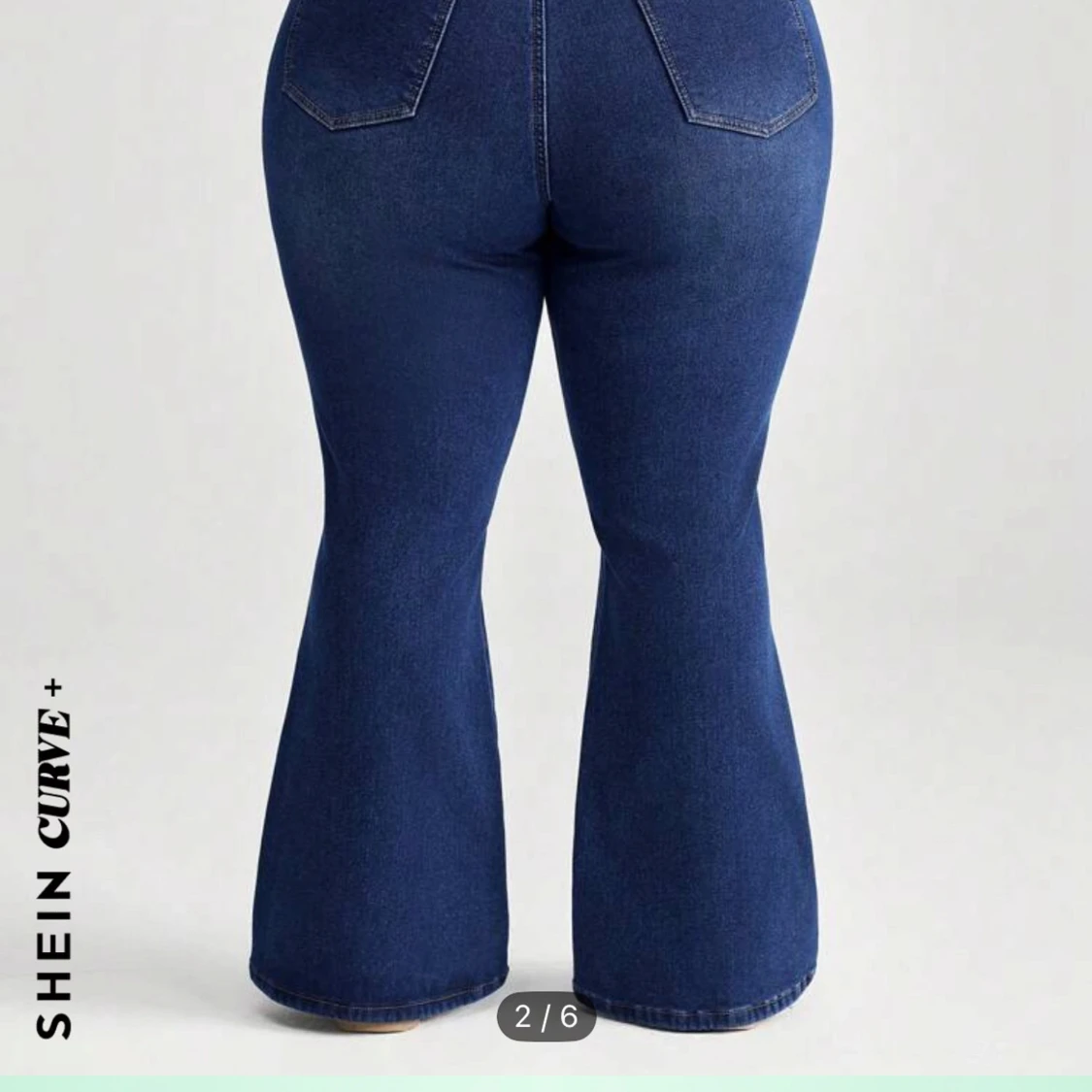 Blå bootcut jeans från Shein  - 2