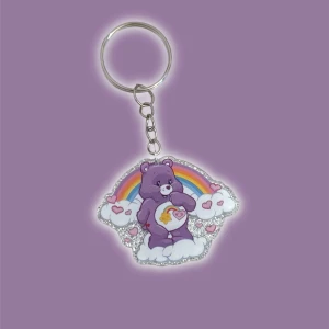 Care bear nyckelring - Ca 9cm stor totalt 