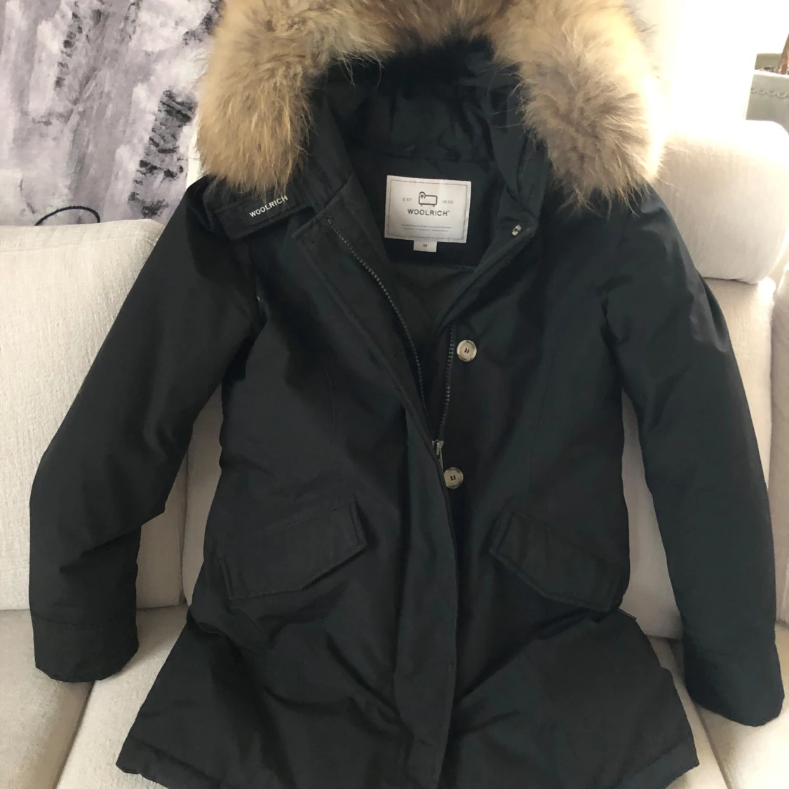 Svart parkajacka från Woolrich