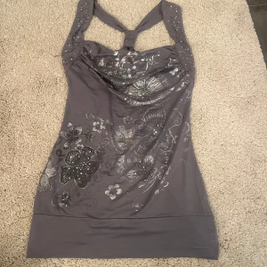 Grå glittrig topp - Superfin y2k glittrig topp💕
