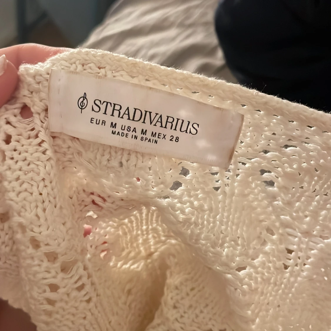 Vit stickad kofta från Stradivarius - 3